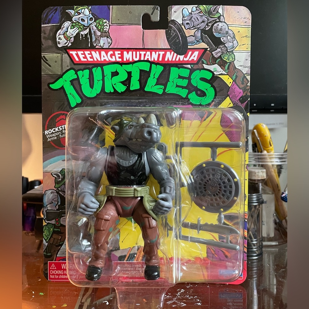 🩸 Rocksteady Teenage Mutant Ninja Turtles Playmates Retrocast Action Figure 🩸